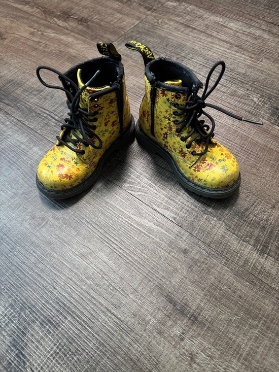 Dr. Martens Other - Dr. Martens Yellow Floral Lace-Up Boots